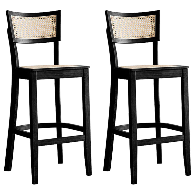 Contemporary Bar-stool Wooden Counter Bar Stool with Wood Legs for Kitchen