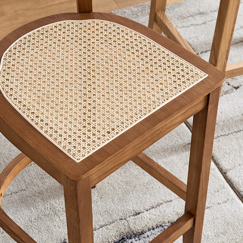 Contemporary Bar-stool Wooden Counter Bar Stool with Wood Legs for Kitchen