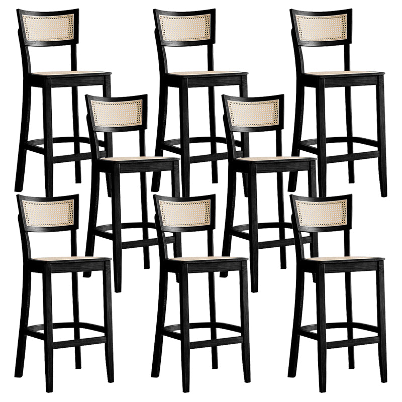 Contemporary Bar-stool Wooden Counter Bar Stool with Wood Legs for Kitchen