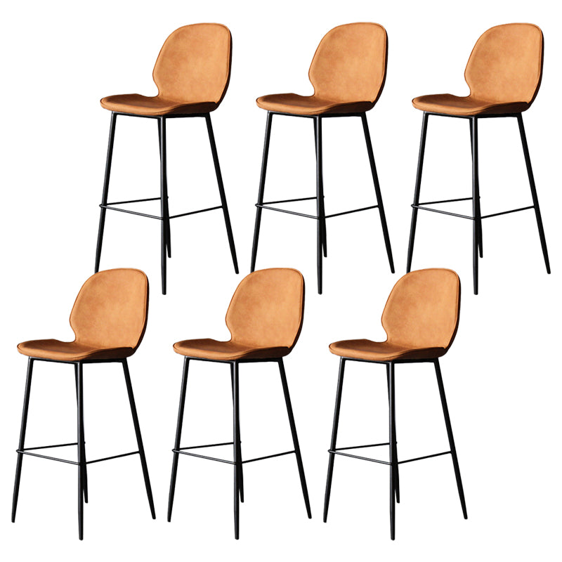 Industrial Style Bar-stool PU Leather Counter Bar Stool with Metal Legs for Kitchen