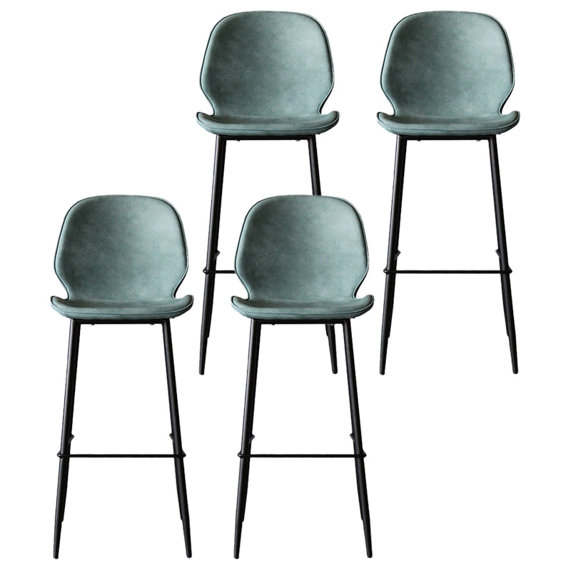 Industrial Style Bar-stool PU Leather Counter Bar Stool with Metal Legs for Kitchen