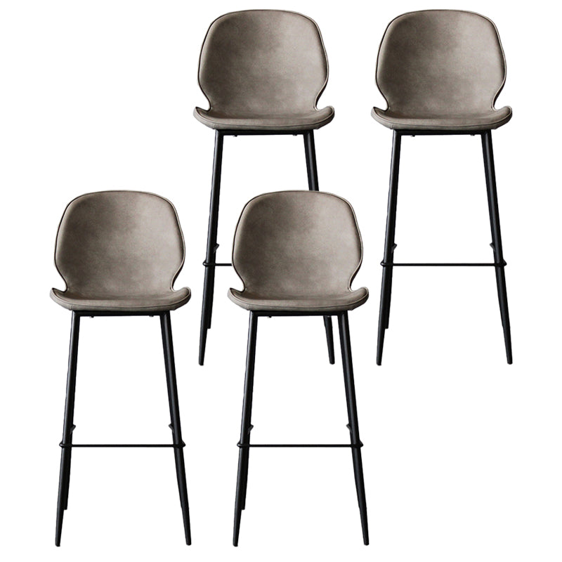 Industrial Style Bar-stool PU Leather Counter Bar Stool with Metal Legs for Kitchen