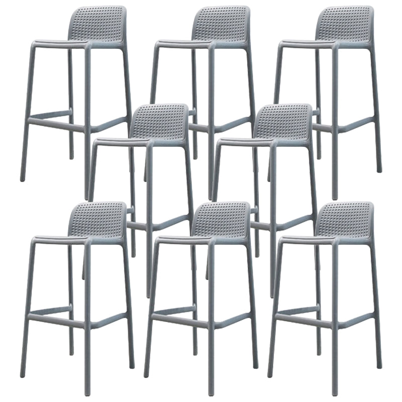 Contemporary Bar-stool Plastic Counter Bar Stool with Plastic Legs for Home