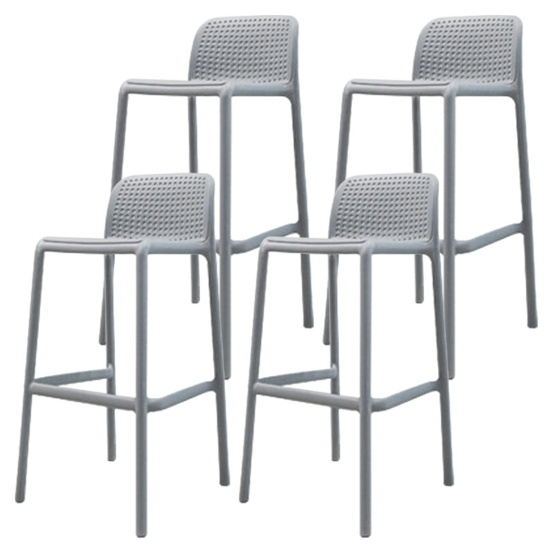 Contemporary Bar-stool Plastic Counter Bar Stool with Plastic Legs for Home