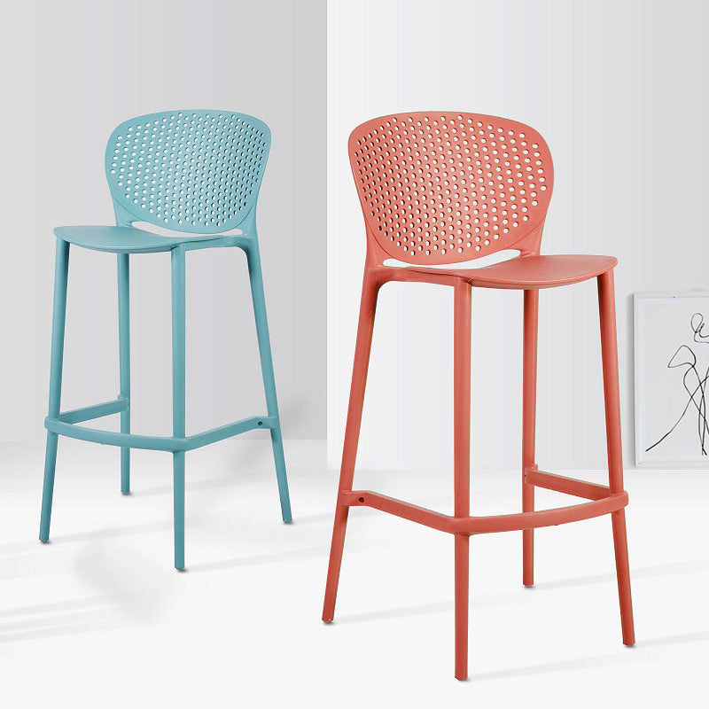 Contemporary Bar-stool Plastic Counter Bar Stool with Plastic Legs for Home