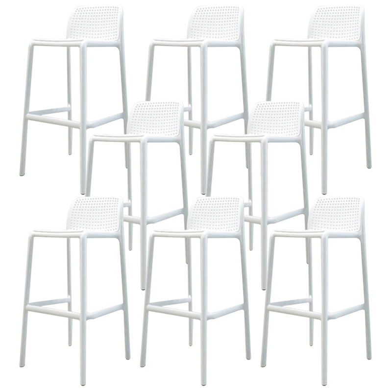 Contemporary Bar-stool Plastic Counter Bar Stool with Plastic Legs for Home