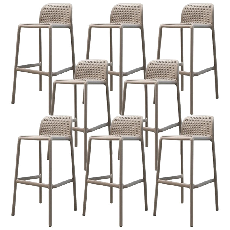 Contemporary Bar-stool Plastic Counter Bar Stool with Plastic Legs for Home