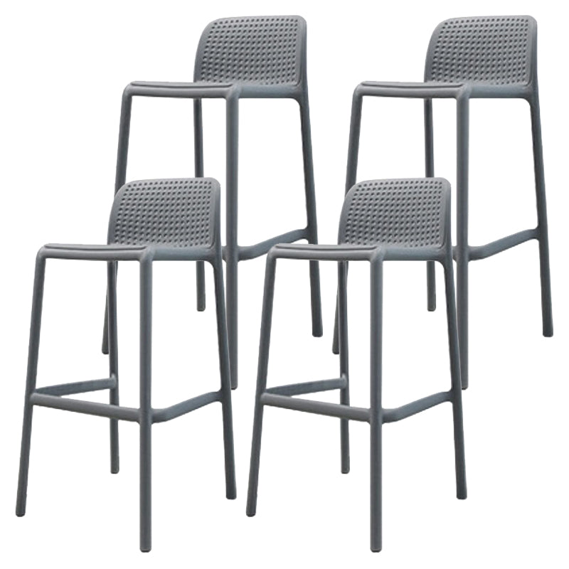 Contemporary Bar-stool Plastic Counter Bar Stool with Plastic Legs for Home