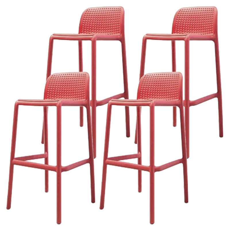 Contemporary Bar-stool Plastic Counter Bar Stool with Plastic Legs for Home