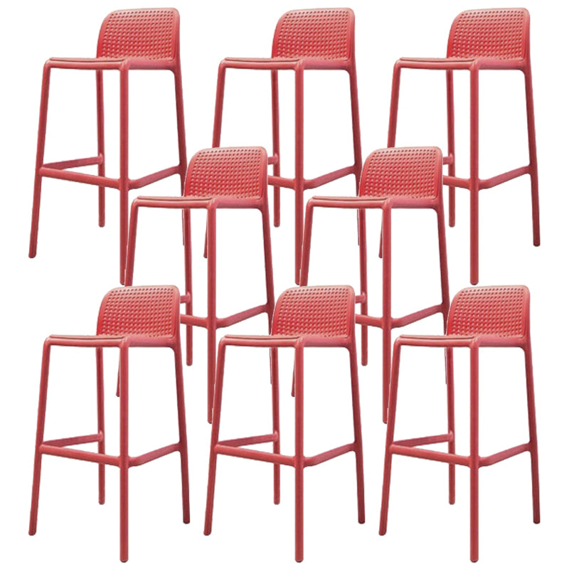 Contemporary Bar-stool Plastic Counter Bar Stool with Plastic Legs for Home