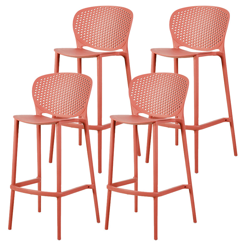 Contemporary Bar-stool Plastic Counter Bar Stool with Plastic Legs for Home
