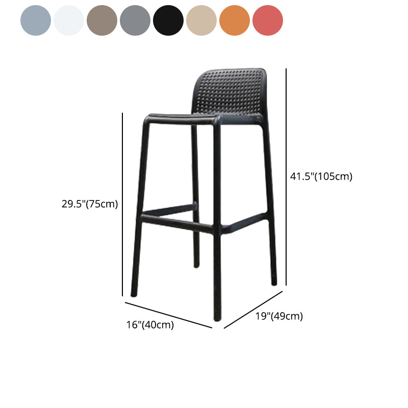 Contemporary Bar-stool Plastic Counter Bar Stool with Plastic Legs for Home
