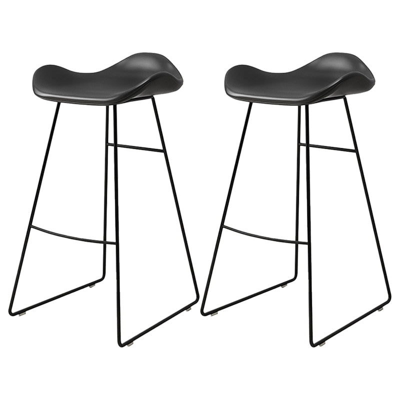 Industrial Style Bar-stool PU Leather Counter Bar Stool with Metal Legs for Home