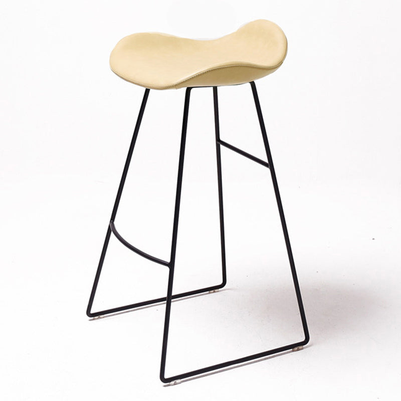 Industrial Style Bar-stool PU Leather Counter Bar Stool with Metal Legs for Home