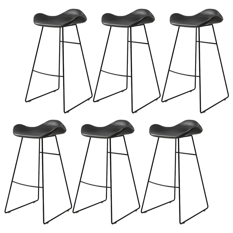 Industrial Style Bar-stool PU Leather Counter Bar Stool with Metal Legs for Home