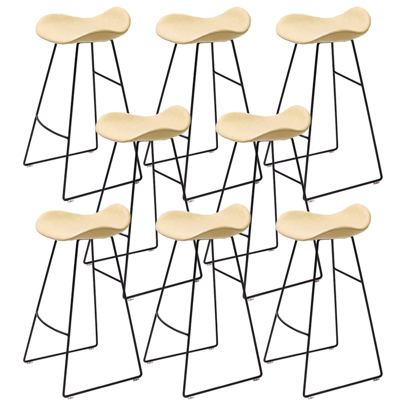 Industrial Style Bar-stool PU Leather Counter Bar Stool with Metal Legs for Home