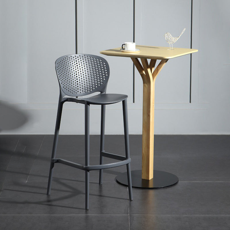 Contemporary Style Bar-stool Plastic Counter Bar Stool with Plastic Legs for Home