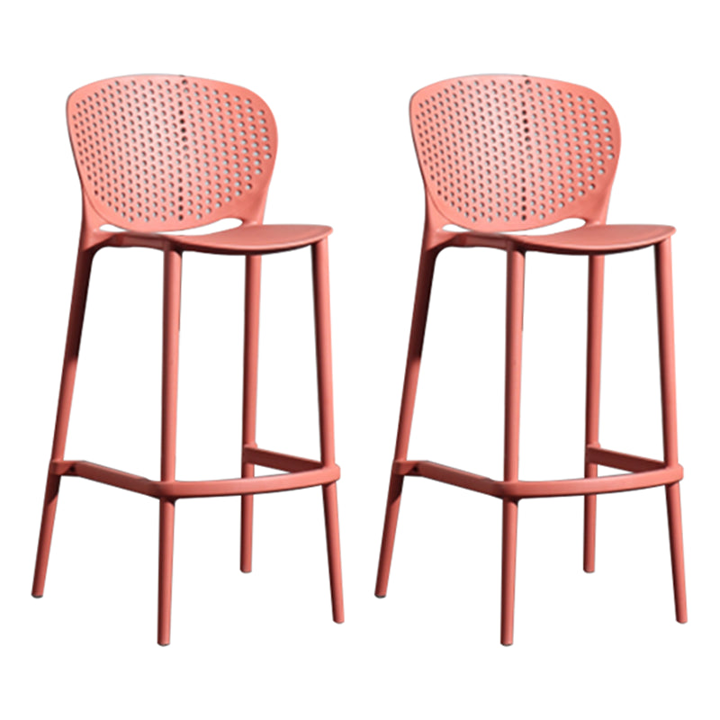 Contemporary Style Bar-stool Plastic Counter Bar Stool with Plastic Legs for Home
