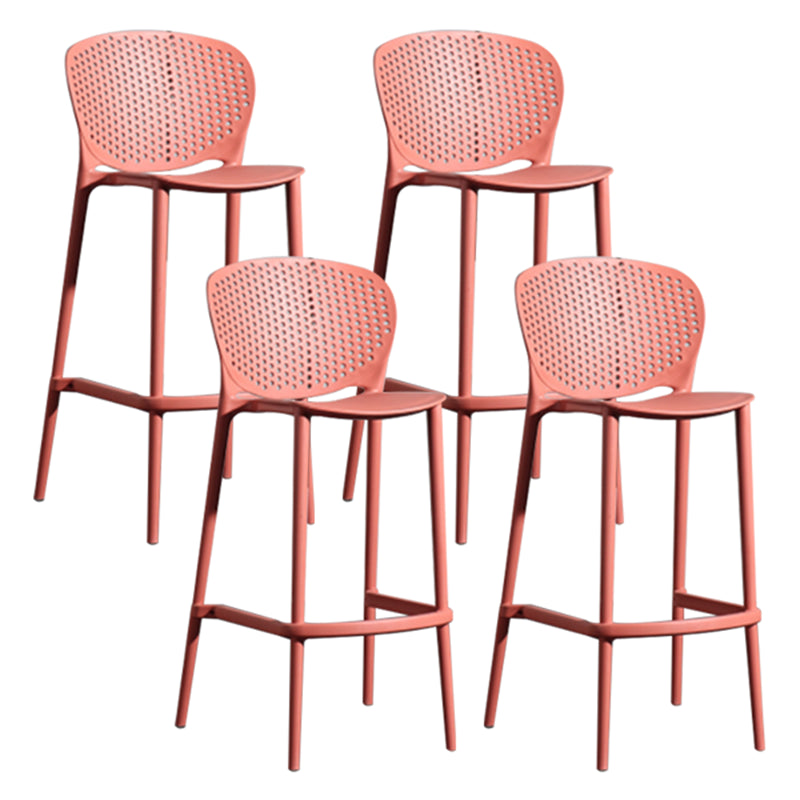 Contemporary Style Bar-stool Plastic Counter Bar Stool with Plastic Legs for Home