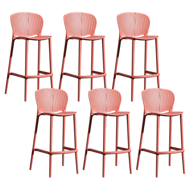 Contemporary Style Bar-stool Plastic Counter Bar Stool with Plastic Legs for Home