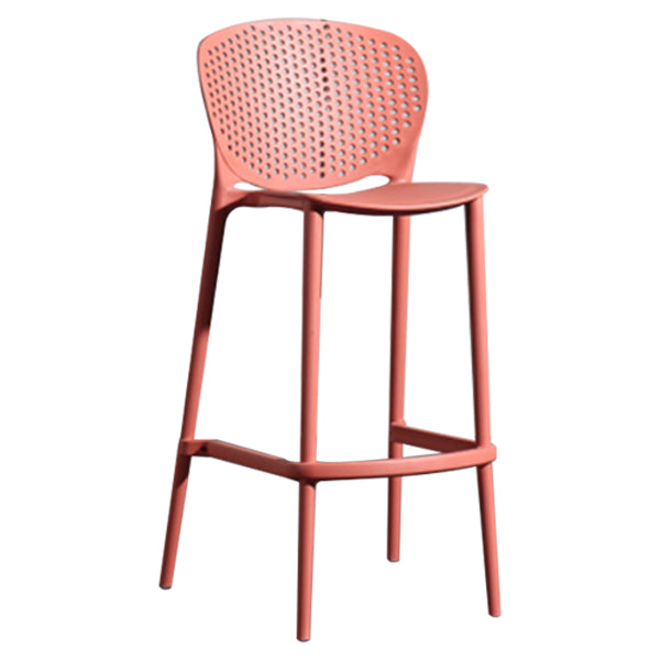 Contemporary Style Bar-stool Plastic Counter Bar Stool with Plastic Legs for Home
