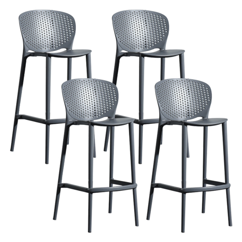 Contemporary Style Bar-stool Plastic Counter Bar Stool with Plastic Legs for Home