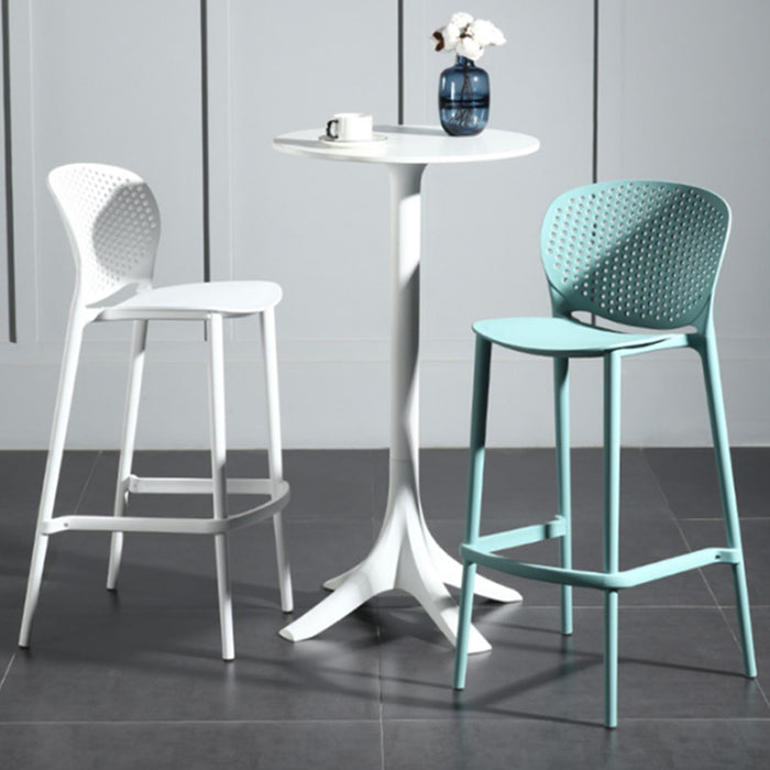 Contemporary Style Bar-stool Plastic Counter Bar Stool with Plastic Legs for Home