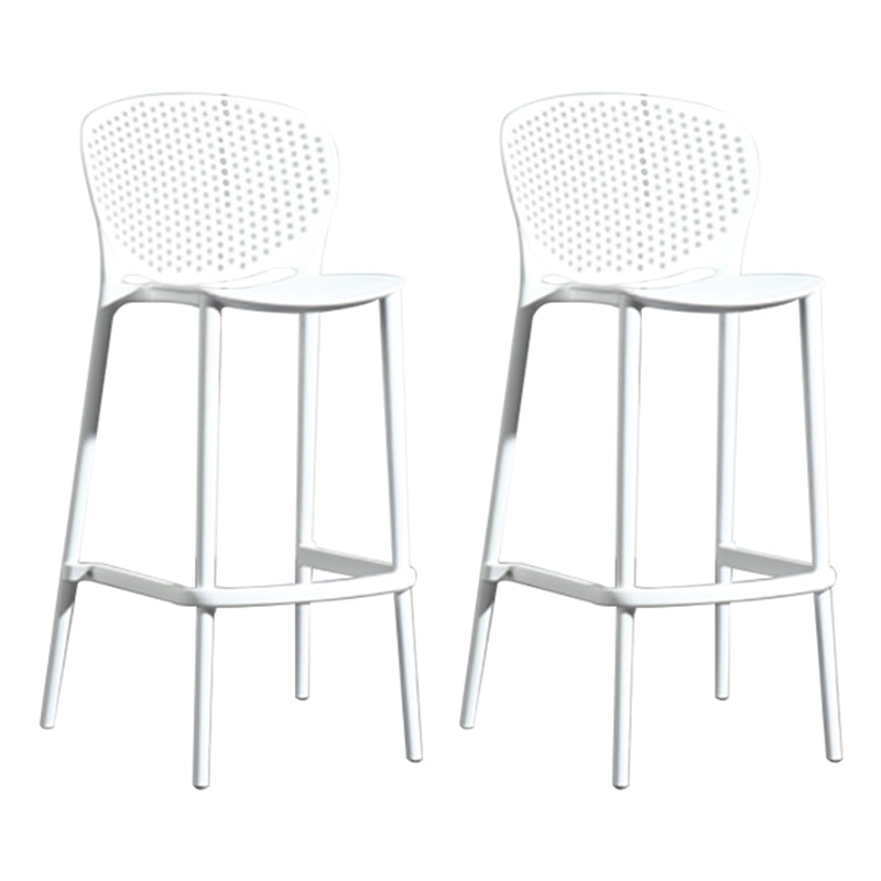 Contemporary Style Bar-stool Plastic Counter Bar Stool with Plastic Legs for Home