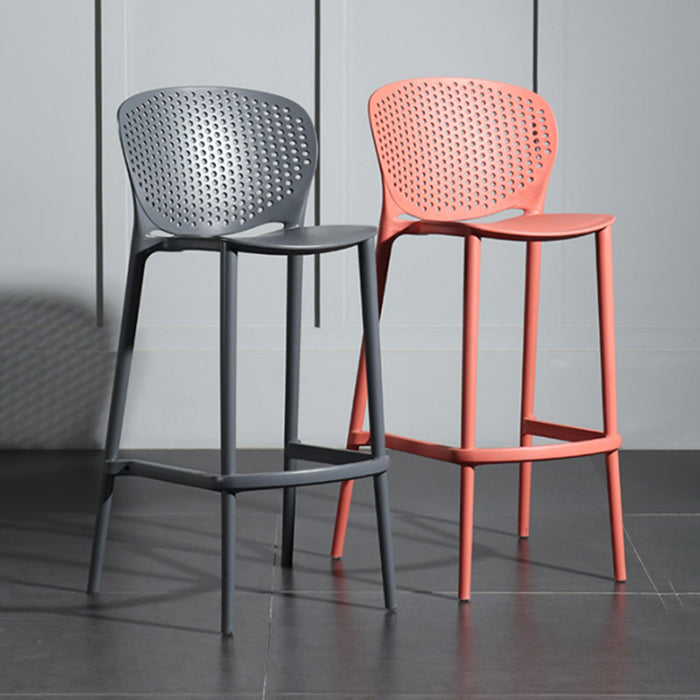 Contemporary Style Bar-stool Plastic Counter Bar Stool with Plastic Legs for Home