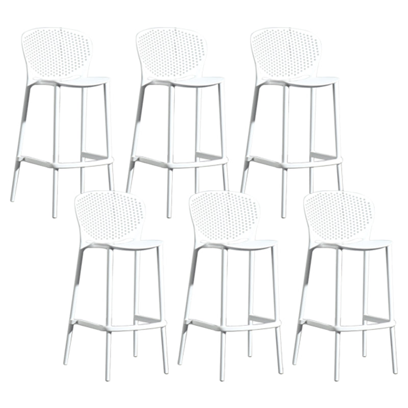 Contemporary Style Bar-stool Plastic Counter Bar Stool with Plastic Legs for Home
