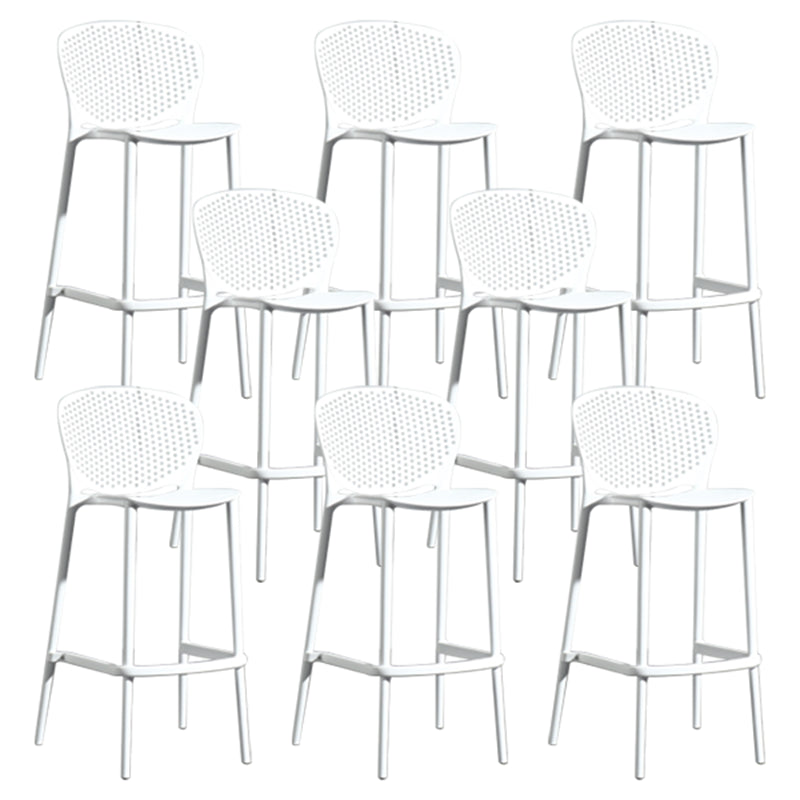 Contemporary Style Bar-stool Plastic Counter Bar Stool with Plastic Legs for Home