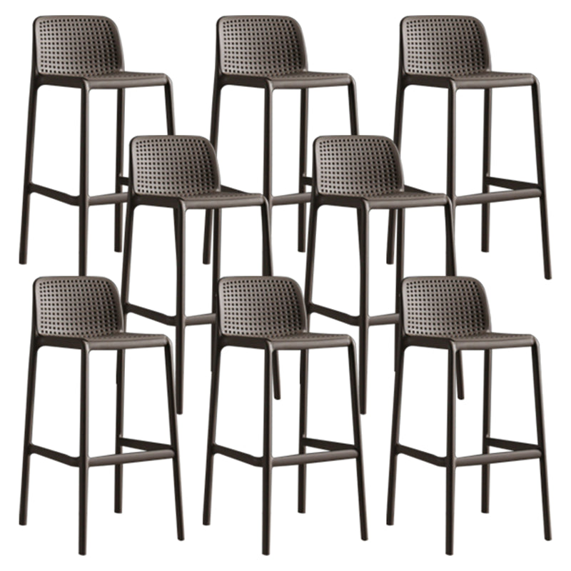 Contemporary Style Bar-stool Plastic Counter Bar Stool with Plastic Legs for Home