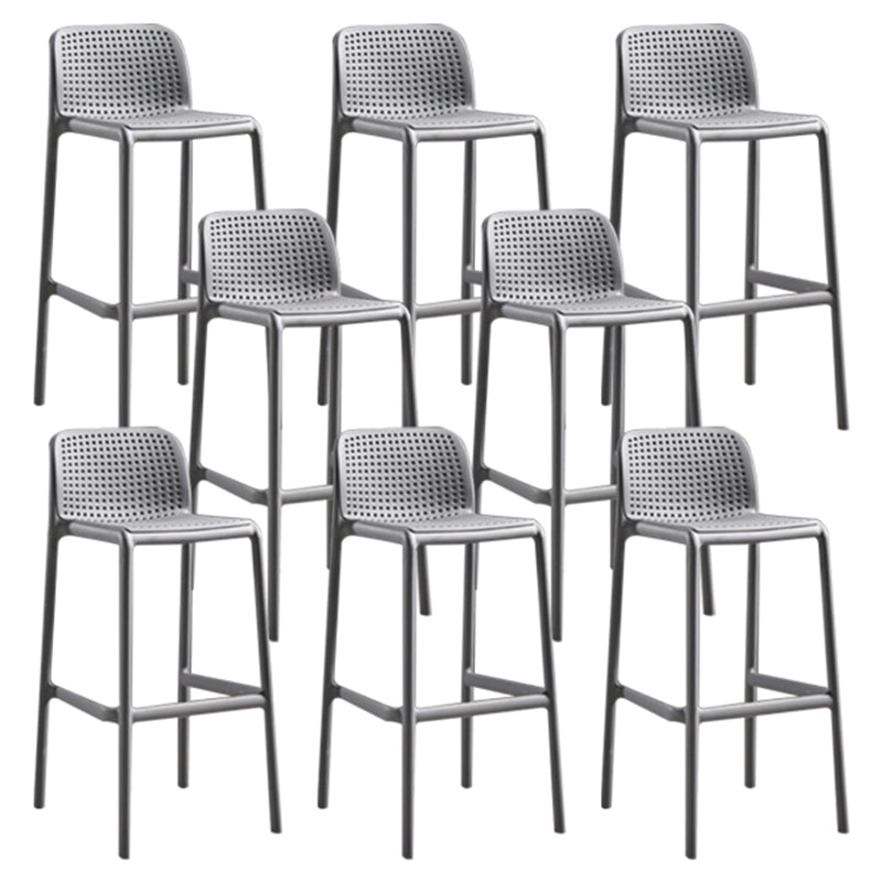 Contemporary Style Bar-stool Plastic Counter Bar Stool with Plastic Legs for Home