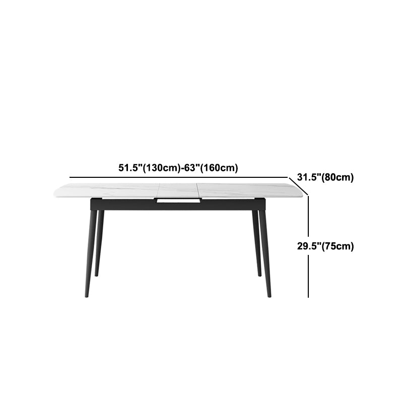 Modern Rectangle Stone Dining Table Set 1/4/5/7 Pieces Dining Set for Home Use