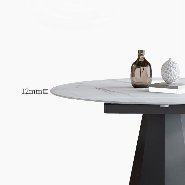 Modern Round Stone Dining Table Set 1/2/5/7 Pieces Dining Set for Home Use