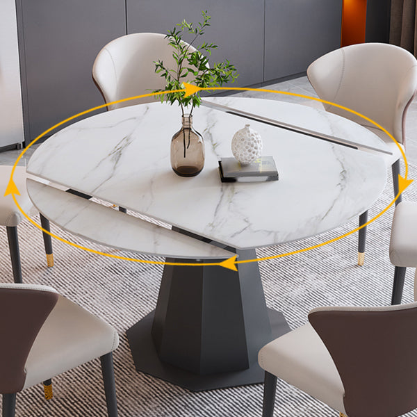 Modern Round Stone Dining Table Set 1/2/5/7 Pieces Dining Set for Home Use