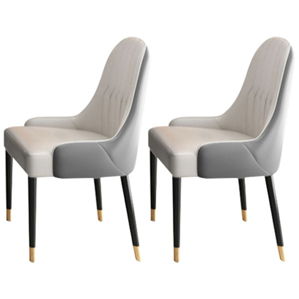 Glam Leather Dinette Set 1/2/5/7 Pieces Scalable Dining Table Set with Sintered Stone Top