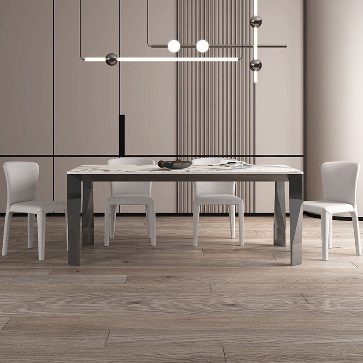 1/4/5/7 Pieces Sintered Stone Dining Table Set Dining Table and Dining Chairs