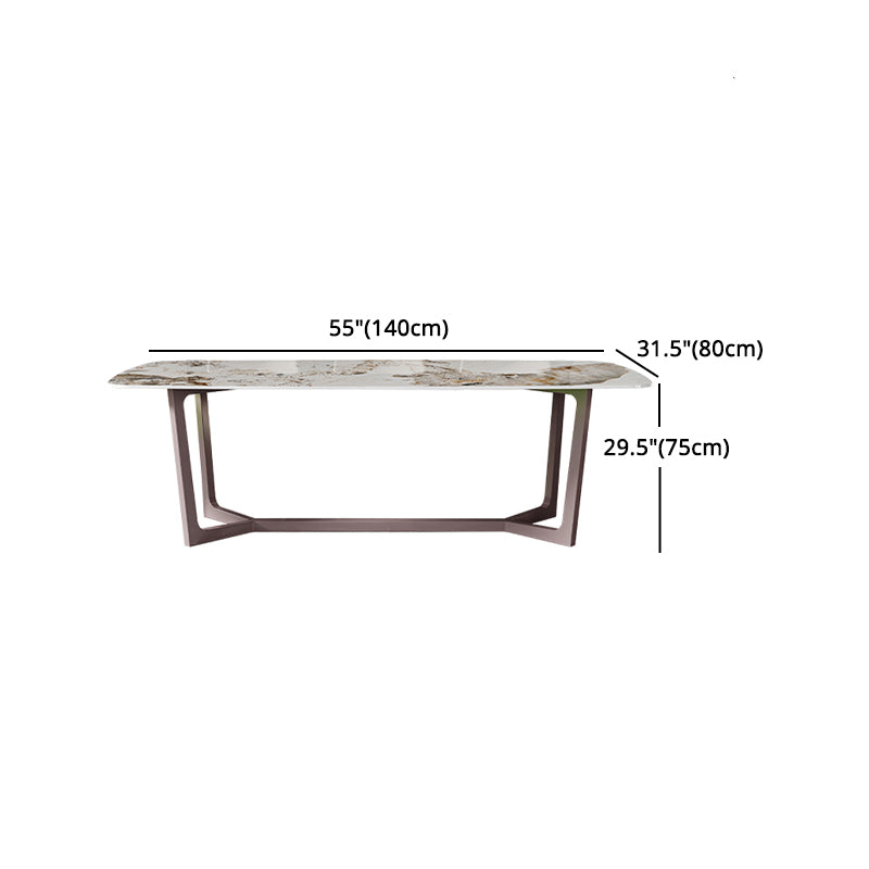 Nordic Glam Rectangle Sintered Stone Dining Table Set 1/4/6/7/8 Pieces Dining Set