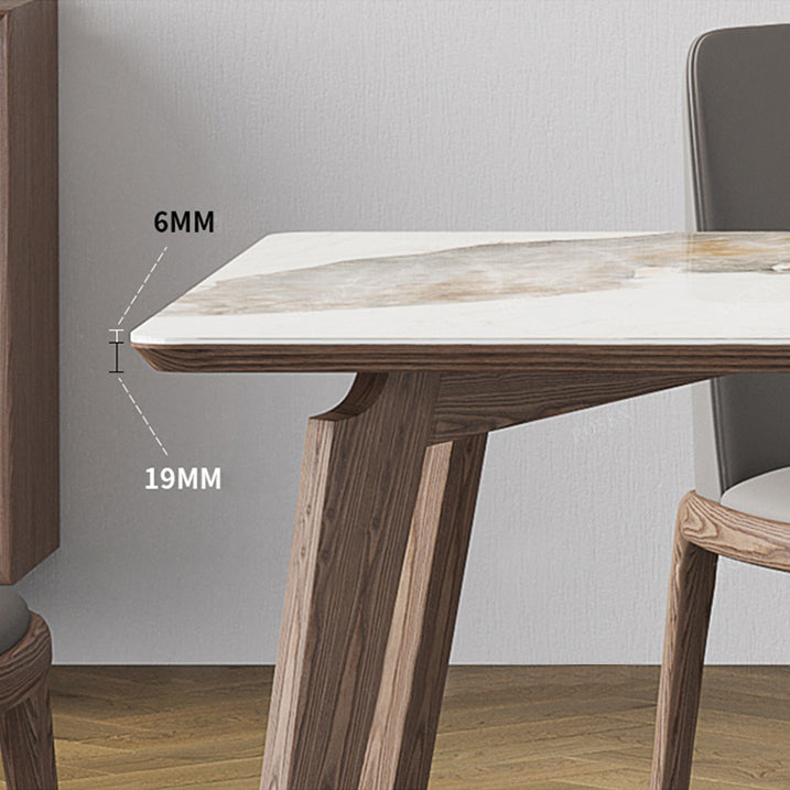 1/4/5 Pcs Sintered Stone Dining Room Set Dining Room Table and Chair Set