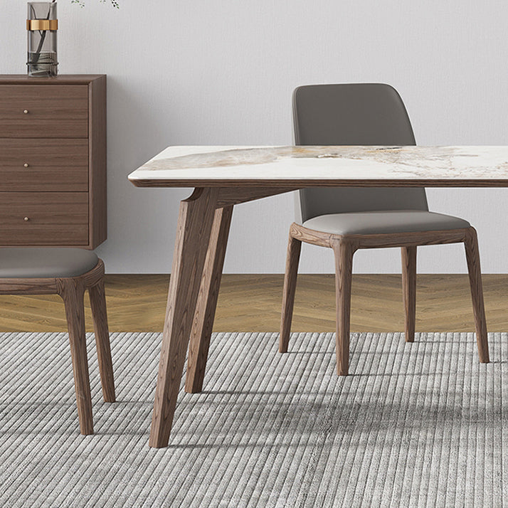 1/4/5 Pcs Sintered Stone Dining Room Set Dining Room Table and Chair Set