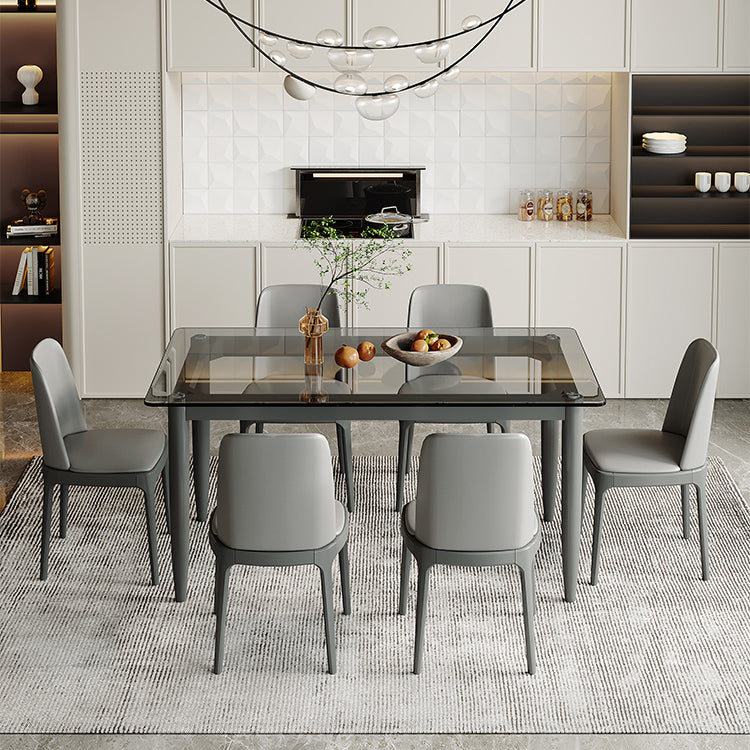 Modern Glass Dining Table Solid Wood Dining Table for Dining Room