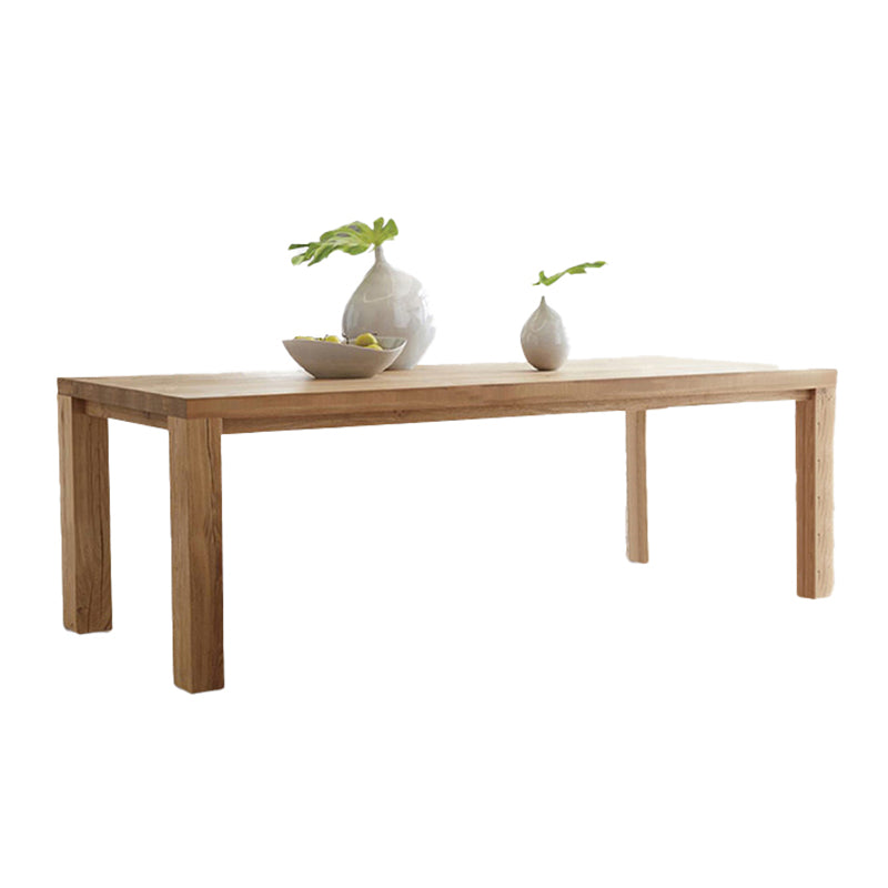Table à manger moderne en bois massif, rectangulaire, avec 4 pieds, pour Restaurant