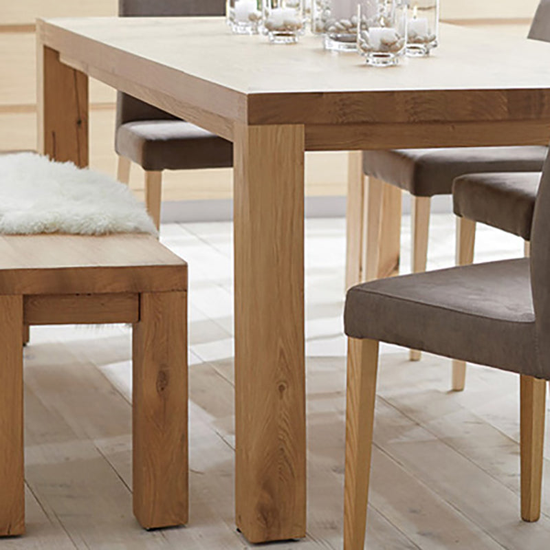 Table à manger moderne en bois massif, rectangulaire, avec 4 pieds, pour Restaurant