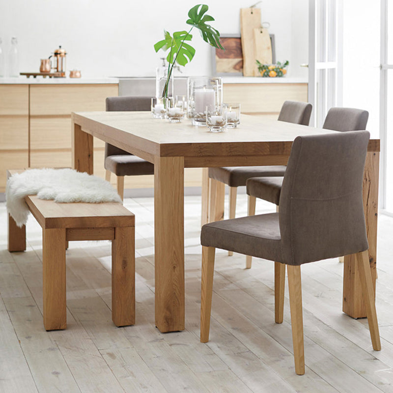 Table à manger moderne en bois massif, rectangulaire, avec 4 pieds, pour Restaurant
