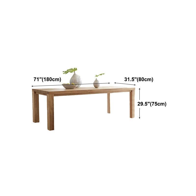 Table à manger moderne en bois massif, rectangulaire, avec 4 pieds, pour Restaurant