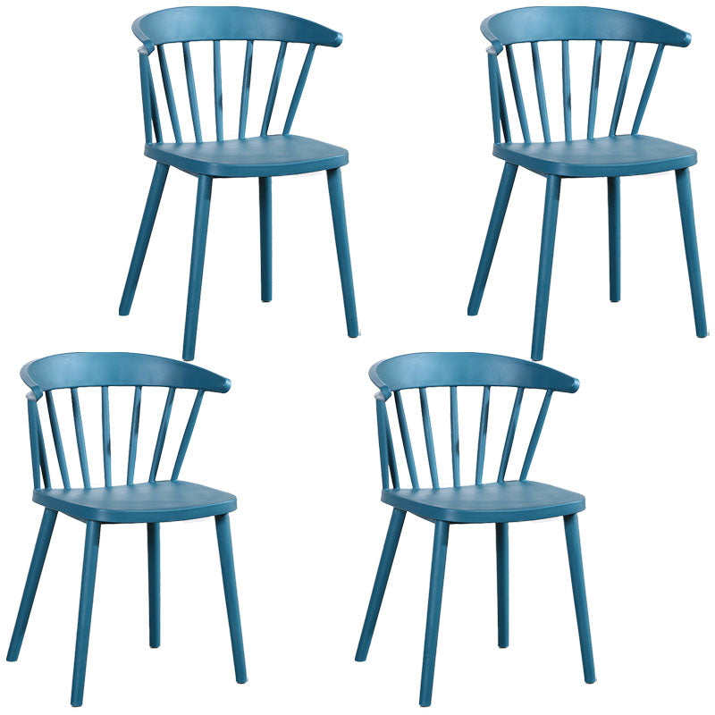 Scandinavian Plastic Side Chair Windsor Back Indoor-Outdoor Chair