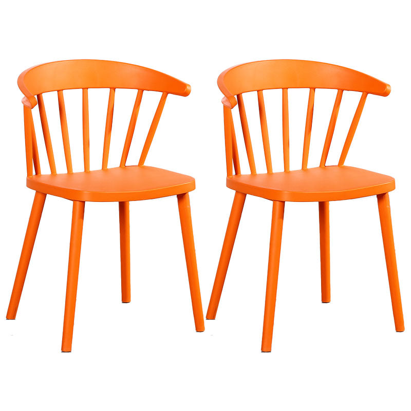 Scandinavian Plastic Side Chair Windsor Back Indoor-Outdoor Chair