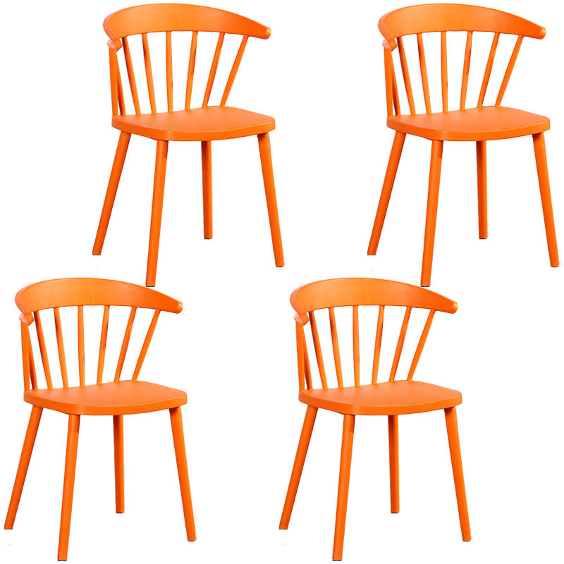 Scandinavian Plastic Side Chair Windsor Back Indoor-Outdoor Chair