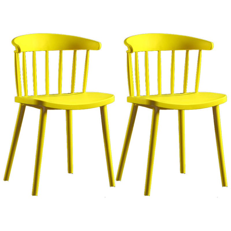 Scandinavian Plastic Side Chair Windsor Back Indoor-Outdoor Chair